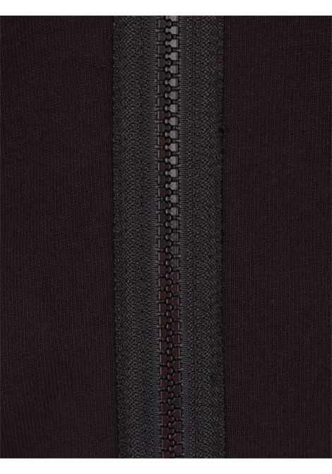 felpa hooded open diagonal raised fleece uomo nera C.P. COMPANY | RCCMSS715A-005086W999